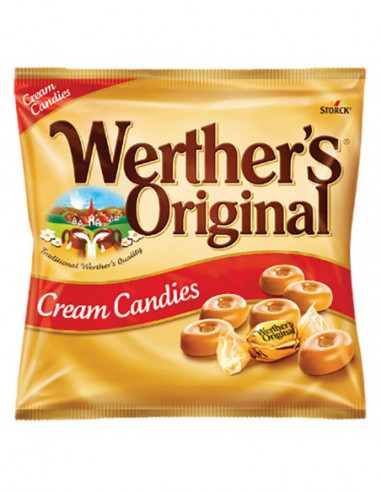 Caramelos Werther sabor original a crema y caramelo. Bolsa de 1 kilo