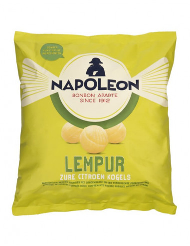 Caramelos ácidos sabor limón Napoleón. Bolsa de 1 kilo.