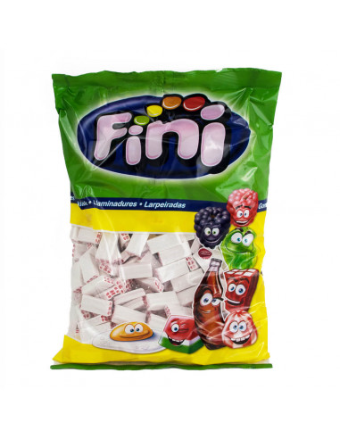 Ladrillos de regaliz de nata rellenos de gelatina de fresa Fini en bolsa de 250 unidades