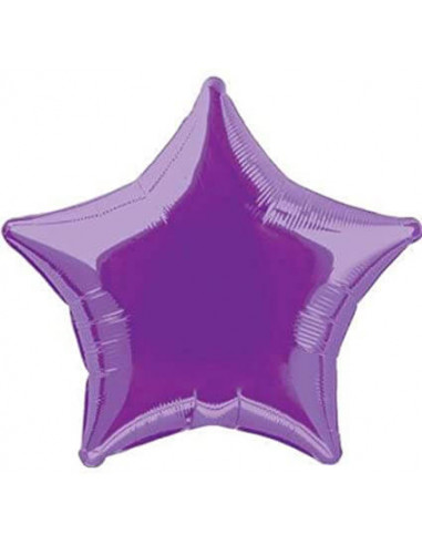 Globo forma estrella 45cm color púrpura