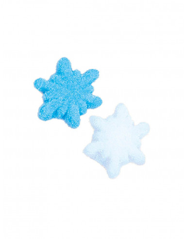 Chuches azucaradas en forma de copo de nieves. colores blanco y azul. Marca Vidal. Bolsa 1 kilo