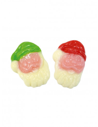 chuches en forma de cabeza de papa noel con gorro en bolsa de kilo de Vidal.