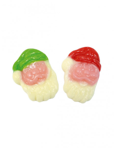 chuches en forma de cabeza de papa noel con gorro en bolsa de kilo de Vidal.