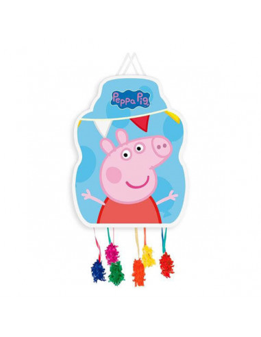 Piñata de Peppa Pig llena de cuches, gominolas, caramelos, globos -  Creaciones Dulces