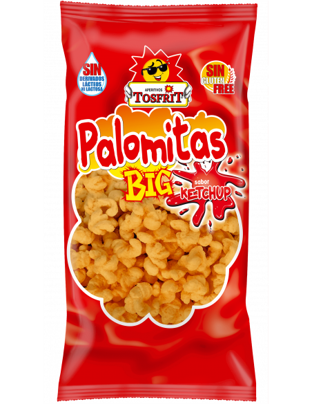Palomitas de maíz sabor ketchup  Tosfrit

Caja de 25 bolsas de 35 gramos