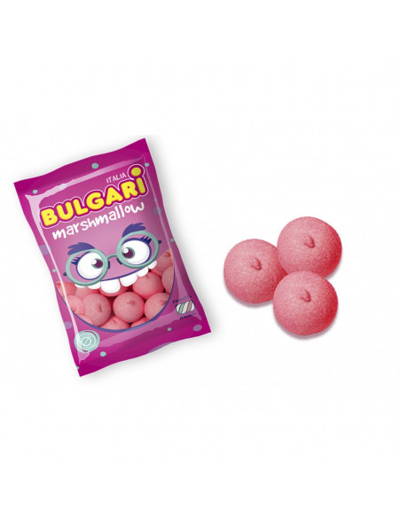 100 nubes en forma de bola de color rosa de la marca Bulgari
