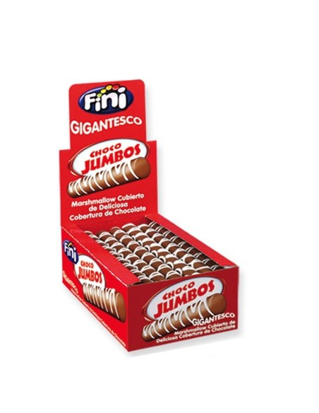 Cajas de 24 nubes extralargas con cobertura de chocolate de la marca Fini