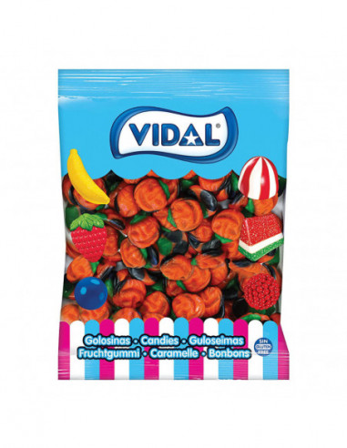 Gominolas de brillo de VIDAL con forma de calabazas.

La bolsa contiene 1 kg de producto.