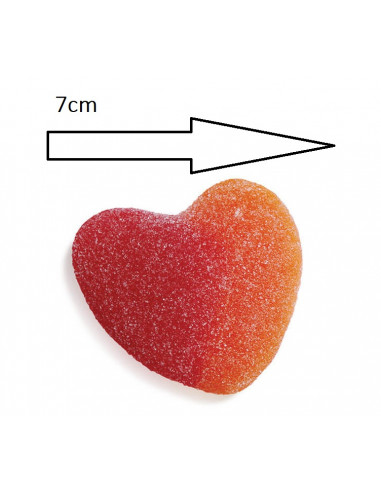 Gominola maxi de azúcar ROYPAS con forma de corazón sabor melocotón.

La bolsa contiene 1 kg.