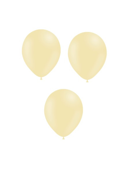 Globos en color amarillo muy suave mate. De la gama Especial Deco de Ballonia

Medidas: 12" - 30cm  

Bolsa de 100 uds.
