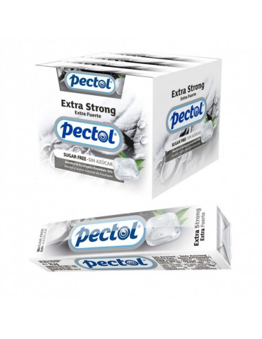 Caramelos sin azucar sabor extrafuerte en paquetes Pectol