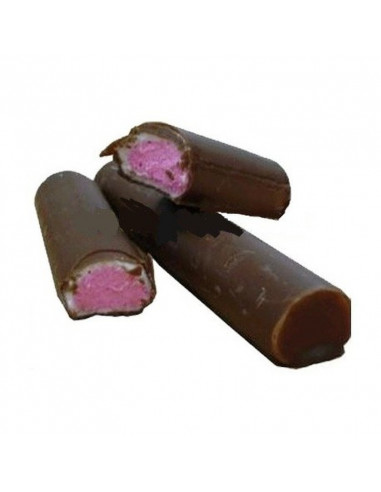 Nubes o marshmallow sabor fresa y cubiertas de chocolate con leche

Envase de 50 uds.