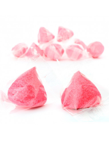 Nube envuelta en forma de cono de color rosa y sabor fresa

La bolsa contiene 110 uds.
