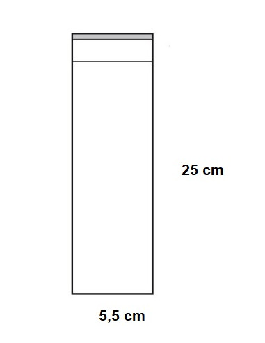 Bolsa trans 5,5x25cm cierre adhesivo...