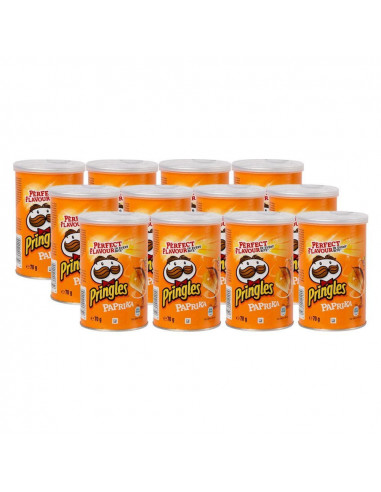 12 botes de pringles sabor paprika