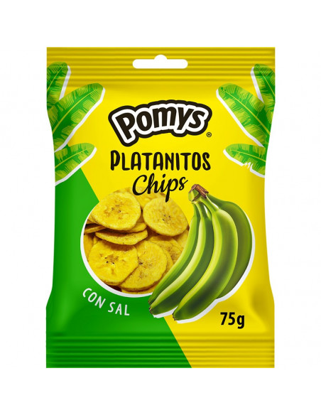 Chips de plátano deshidratado con sal 15x75g  POMYS